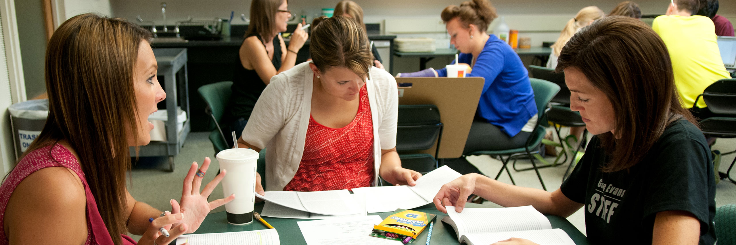 Staff working on a project